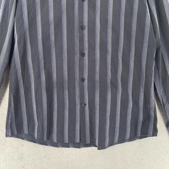 Ben Sherman Shirt Mens XL Button Up Long Sleeve Blue Striped - Picture 4 of 11